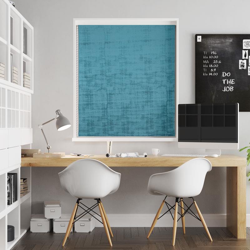 Azurite Teal Made To Measure Roman Blind by Style Furnishings