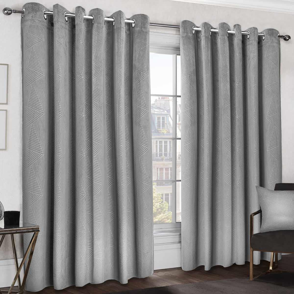 Thermal Embossed Velvet Blackout Eyelet Curtains by Emma Barclay