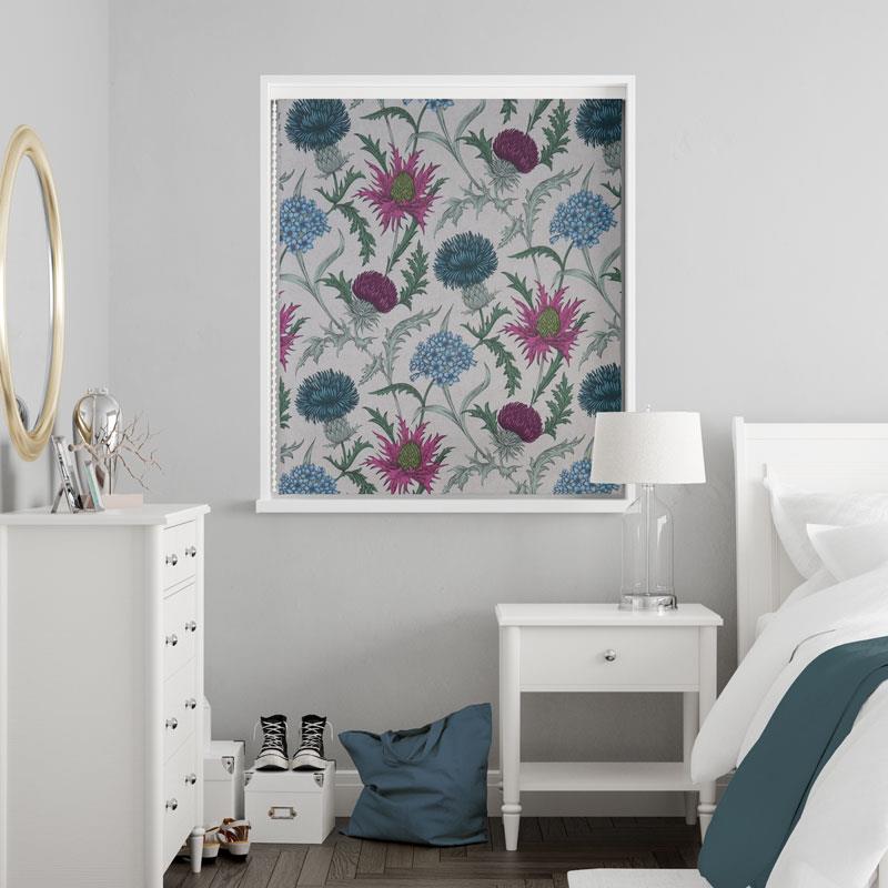 Acanthium Carmine Made To Measure Roman Blind by Style Furnishings