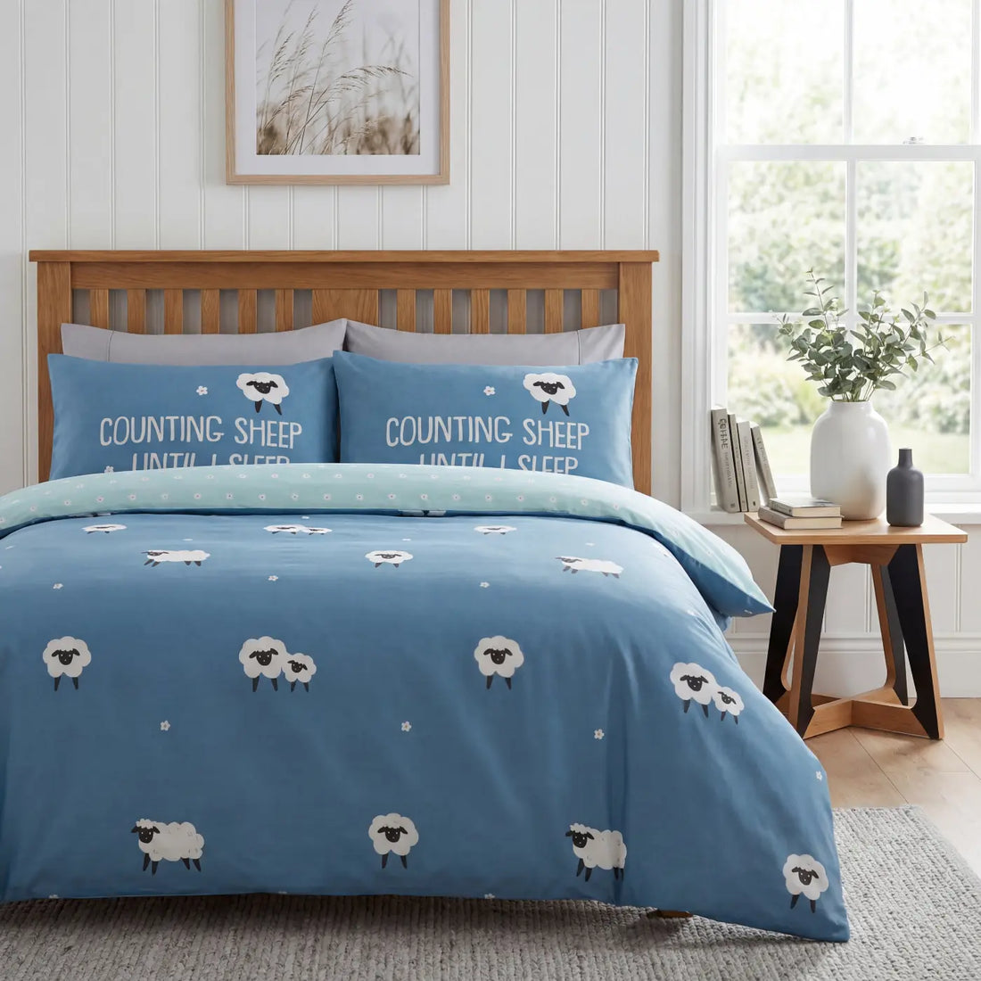 So Soft Counting Sheep Blue Duvet Cover Bedding Set