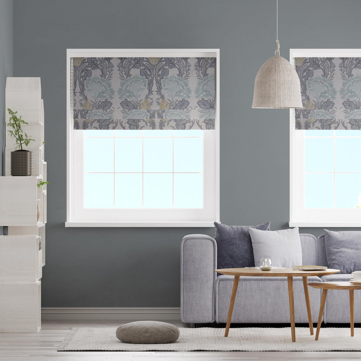 Acantha Chrome Made To Measure Roman Blind by Style Furnishings