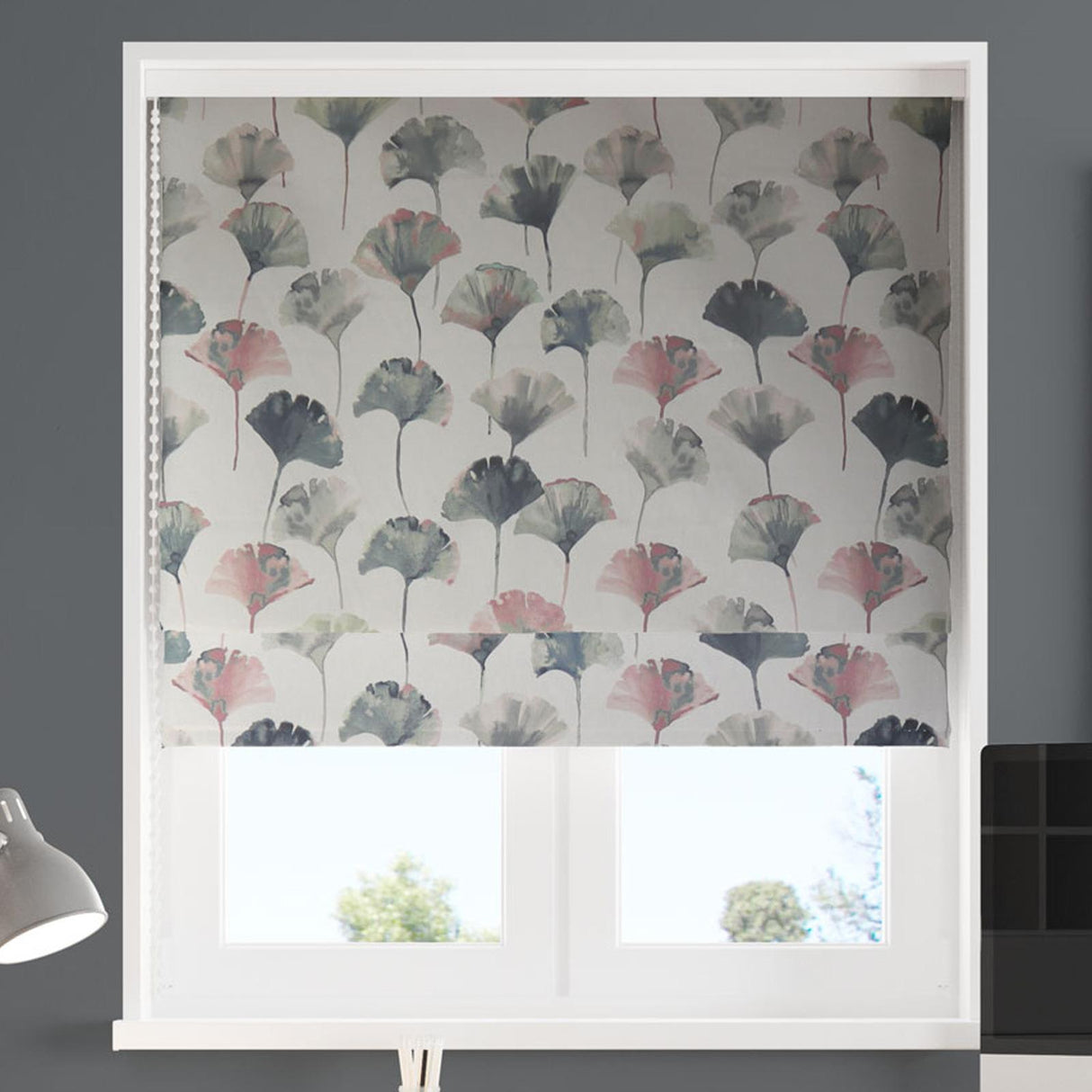 Ginko Flamingo Made To Measure Roman Blind by Style Furnishings