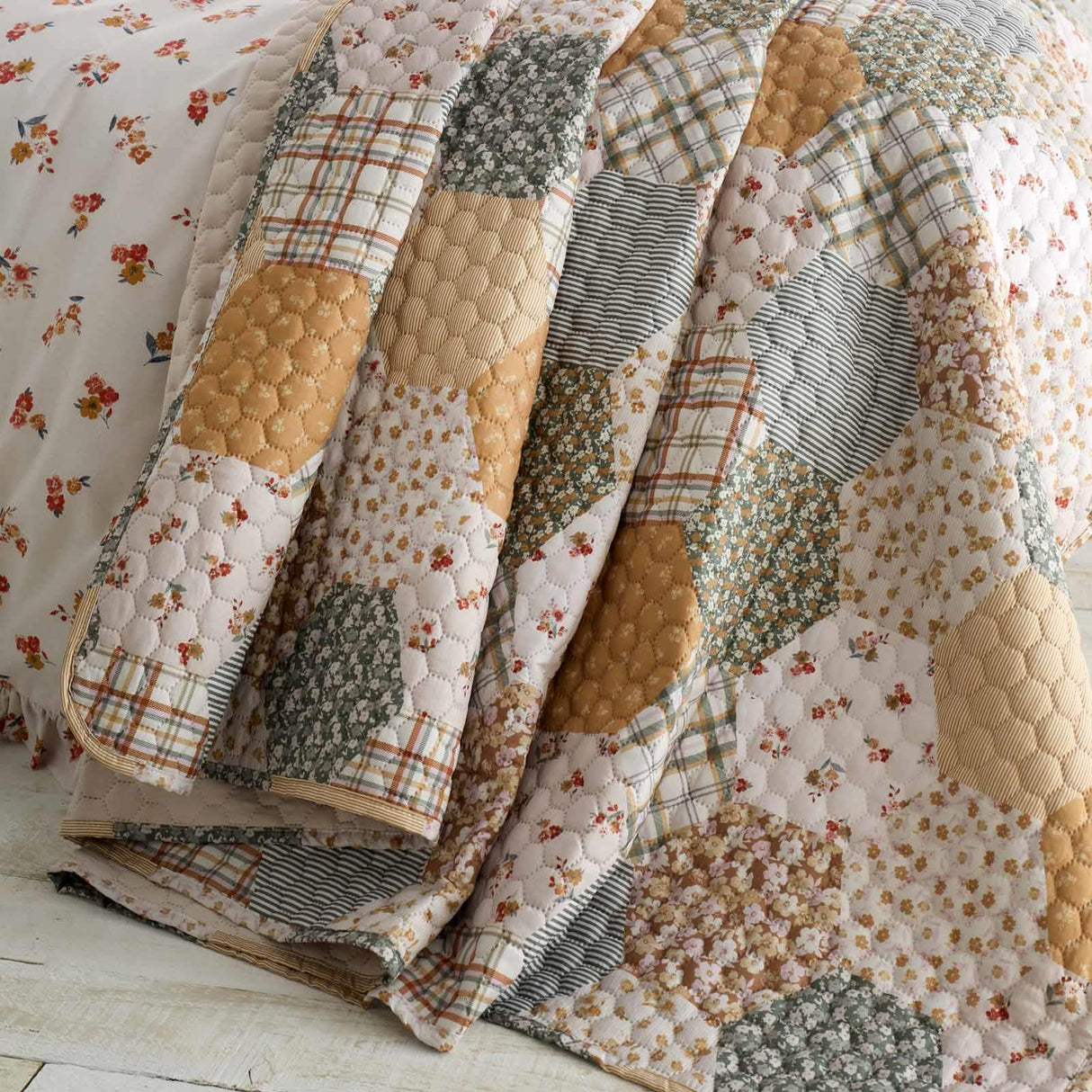 Floral Patchwork Bedspread by Catherine Lansfield