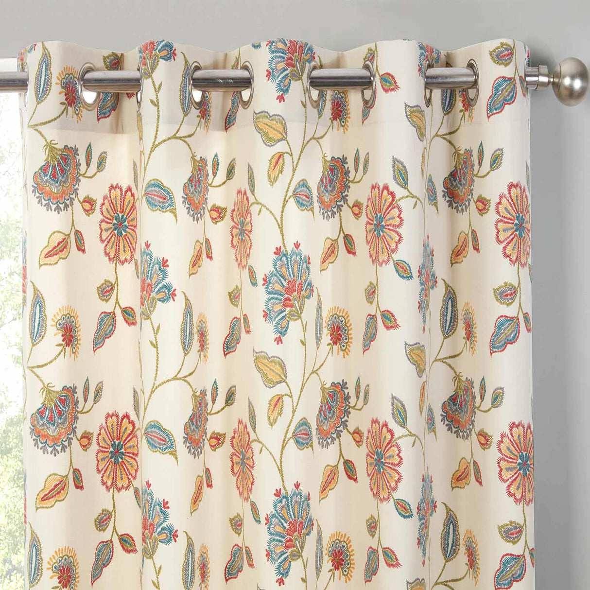 Shelley Floral Eyelet Curtains by Sundour
