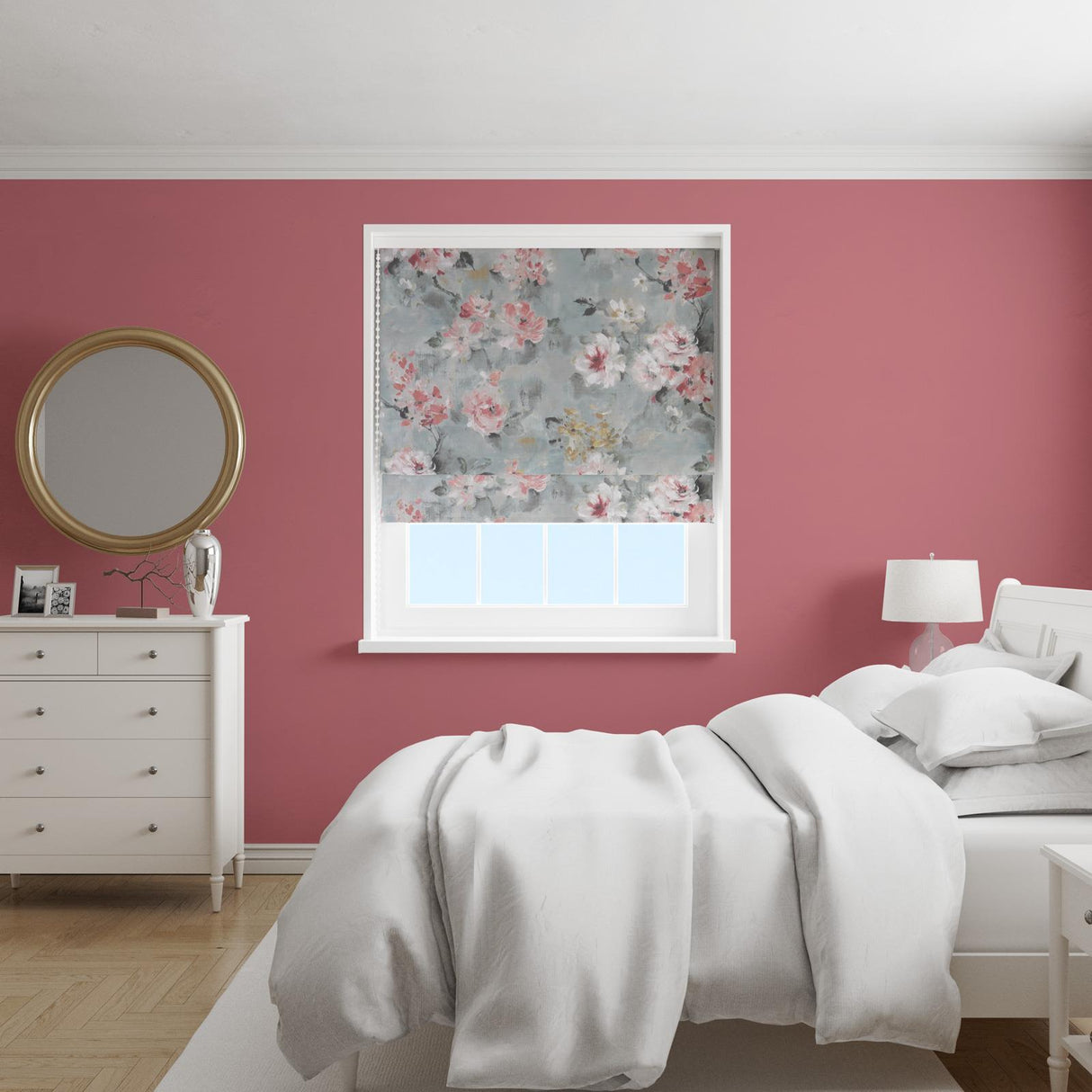 Hanami Coral Made To Measure Roman Blind by Style Furnishings