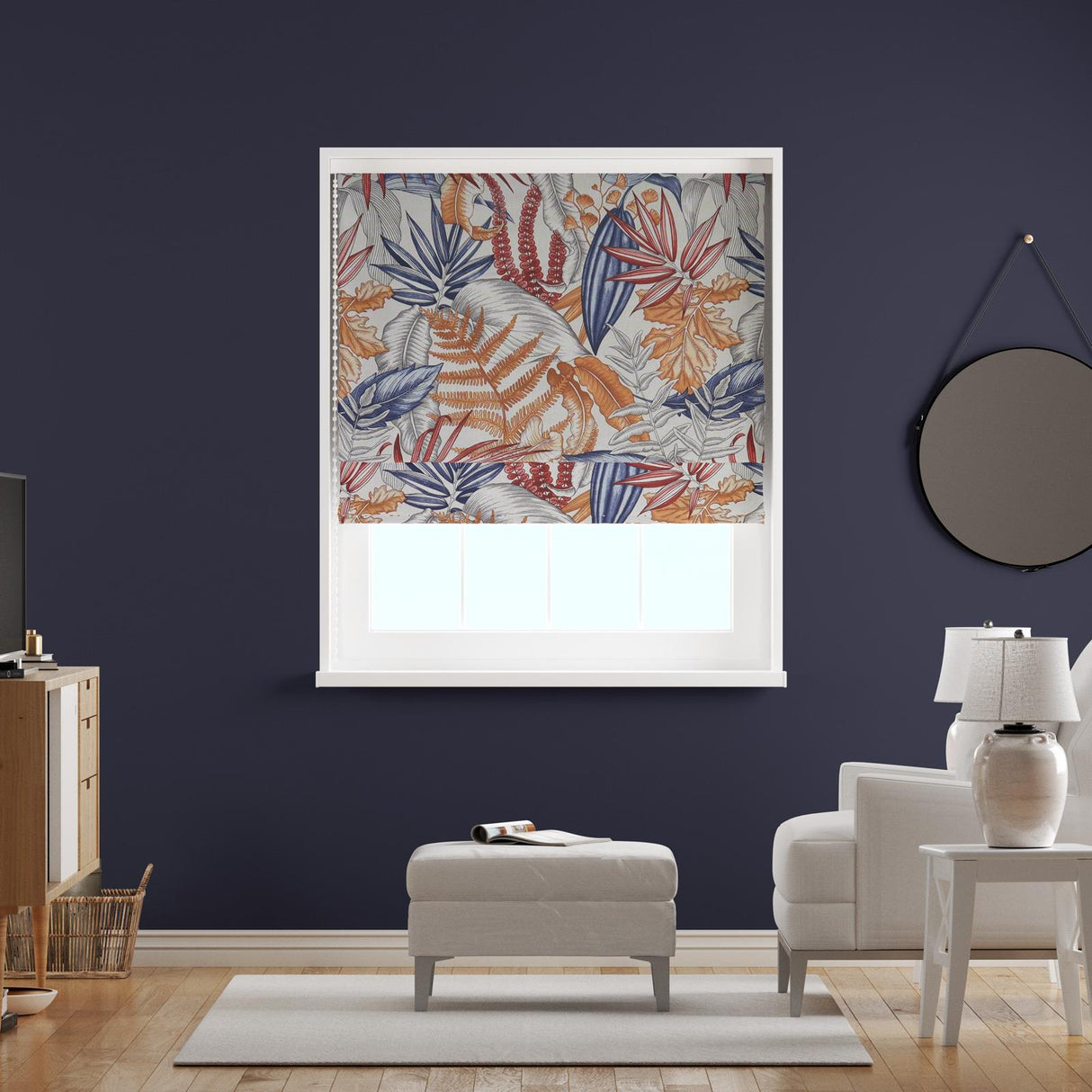 Maldives Marine Made To Measure Roman Blind by Style Furnishings