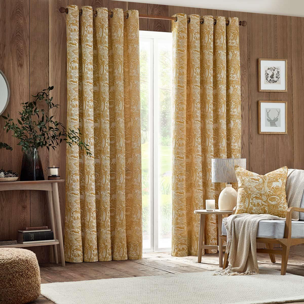 Winter Woods Chenille Eyelet Curtains by furn.