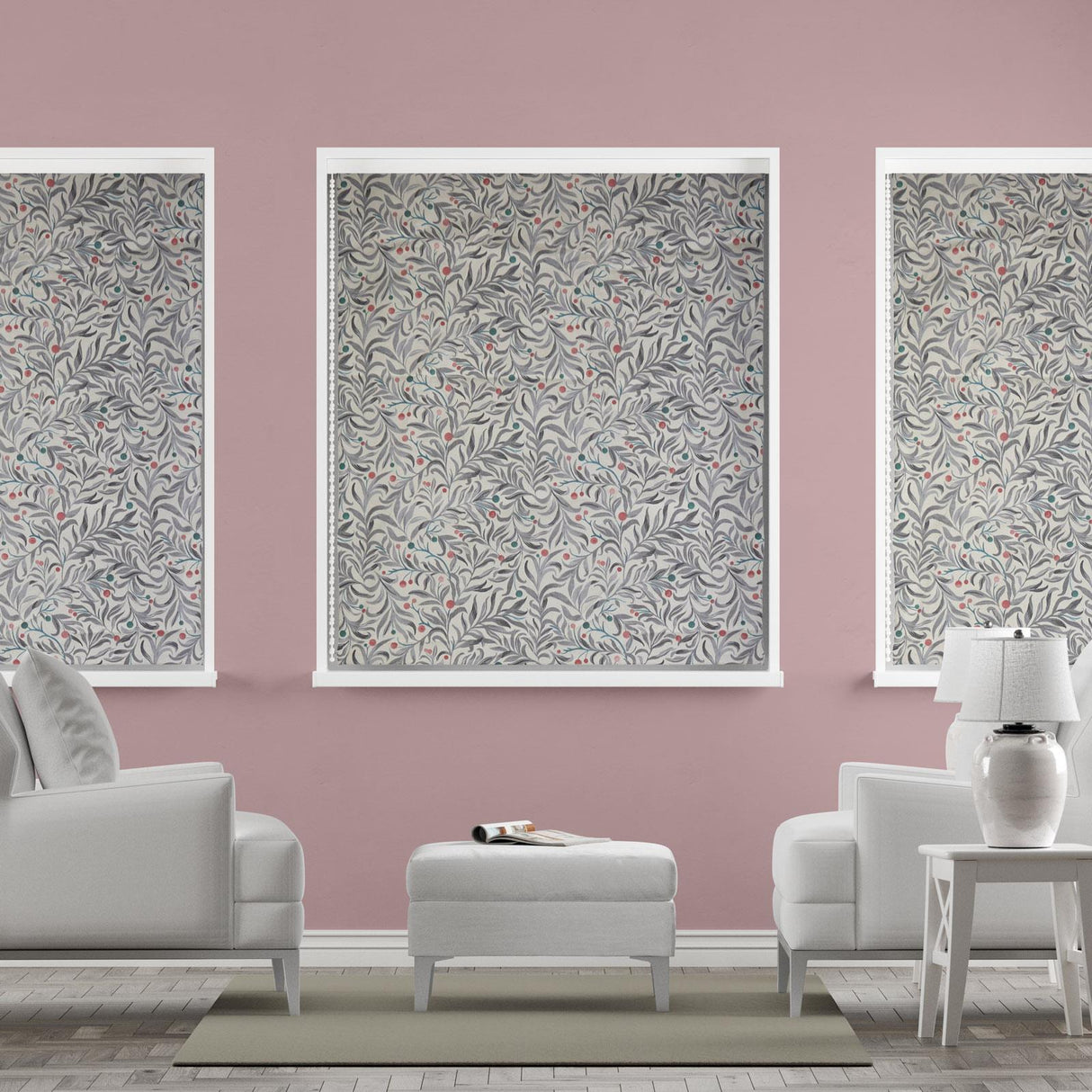 Bedgebury Charcoal Made To Measure Roman Blind by Style Furnishings