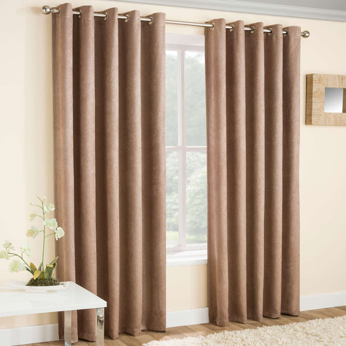Vogue Thermal Eyelet Dimout Curtains by Enhanced Living