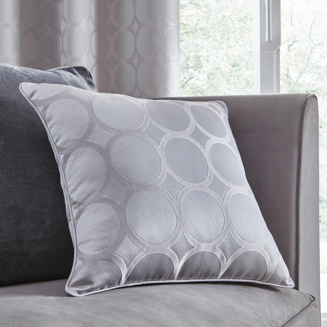 Cassina Jacquard Grey Cushion Cover