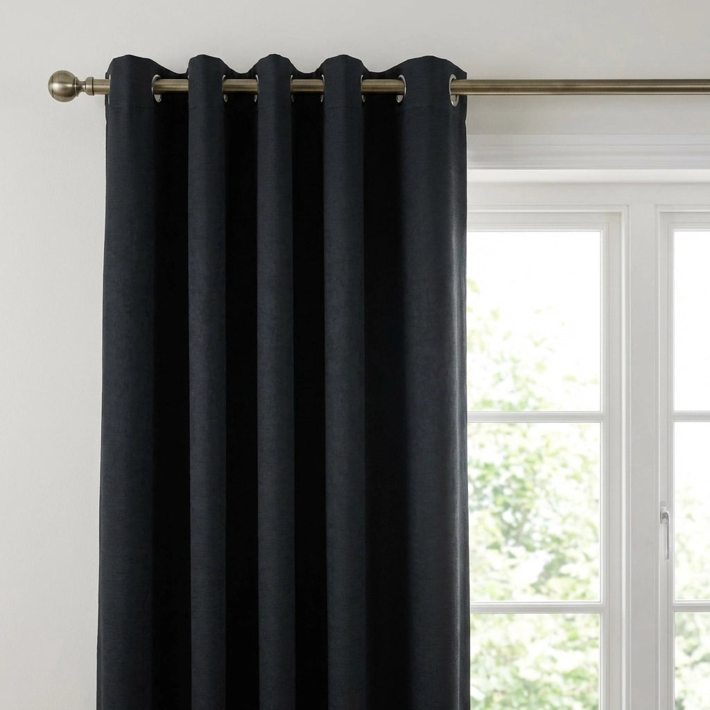 Strata Thermal Dim Out Woven Eyelet Curtains Pair 33