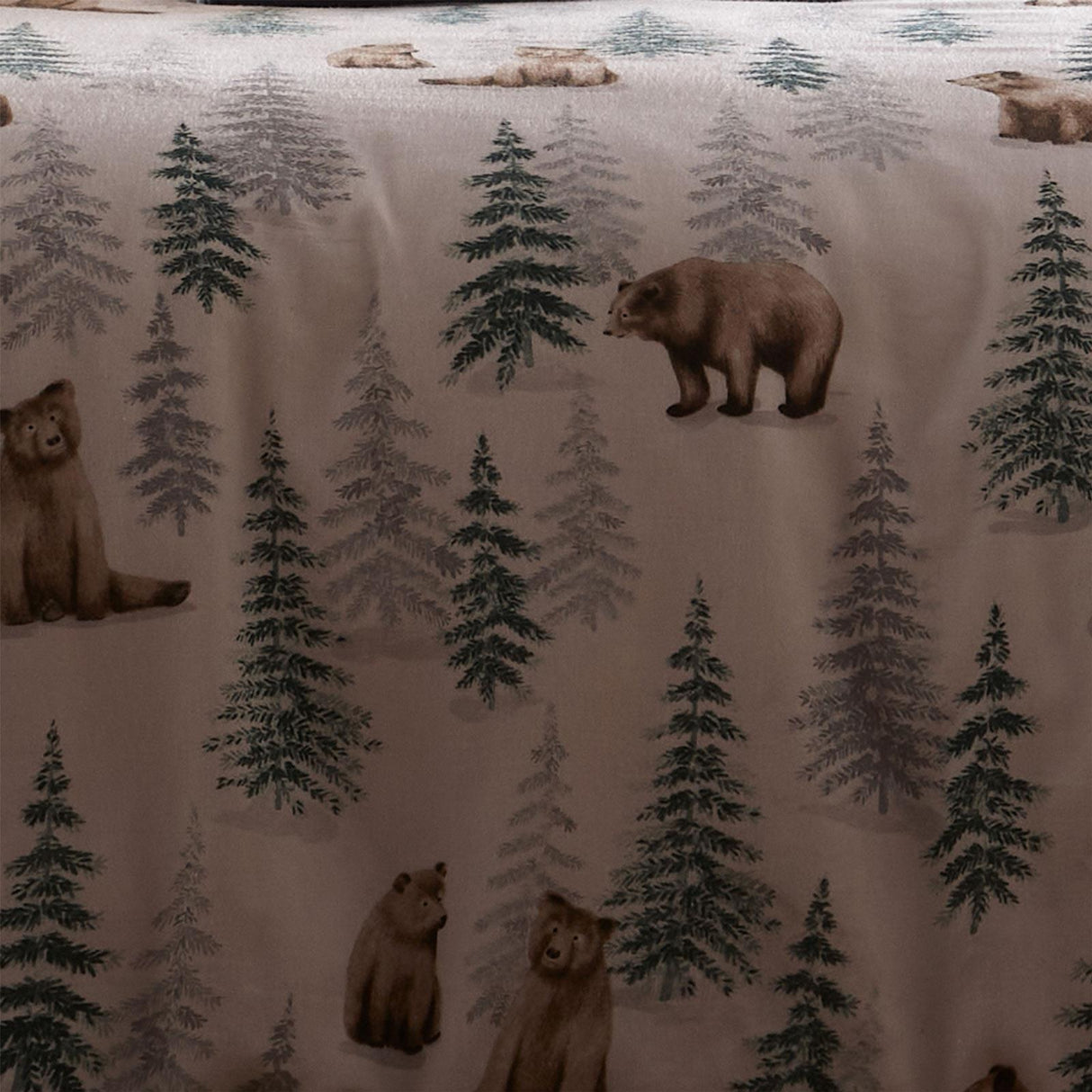 Bear Walks Brushed Cotton Duvet Cover Set
