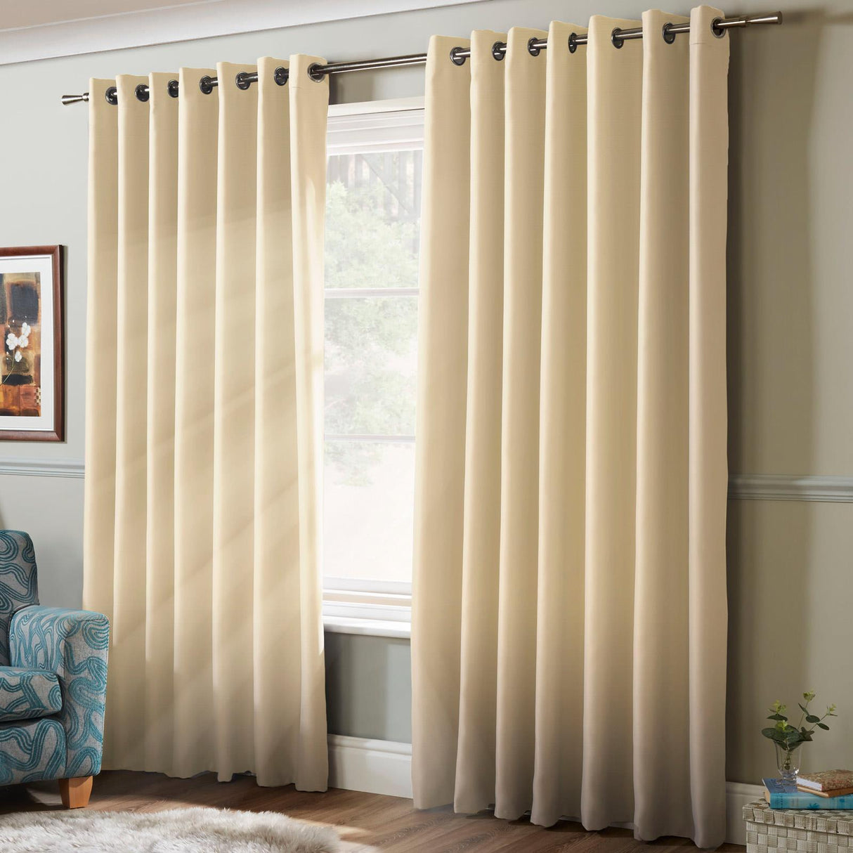 100% Blackout Eyelet Curtains by Alan Symonds
