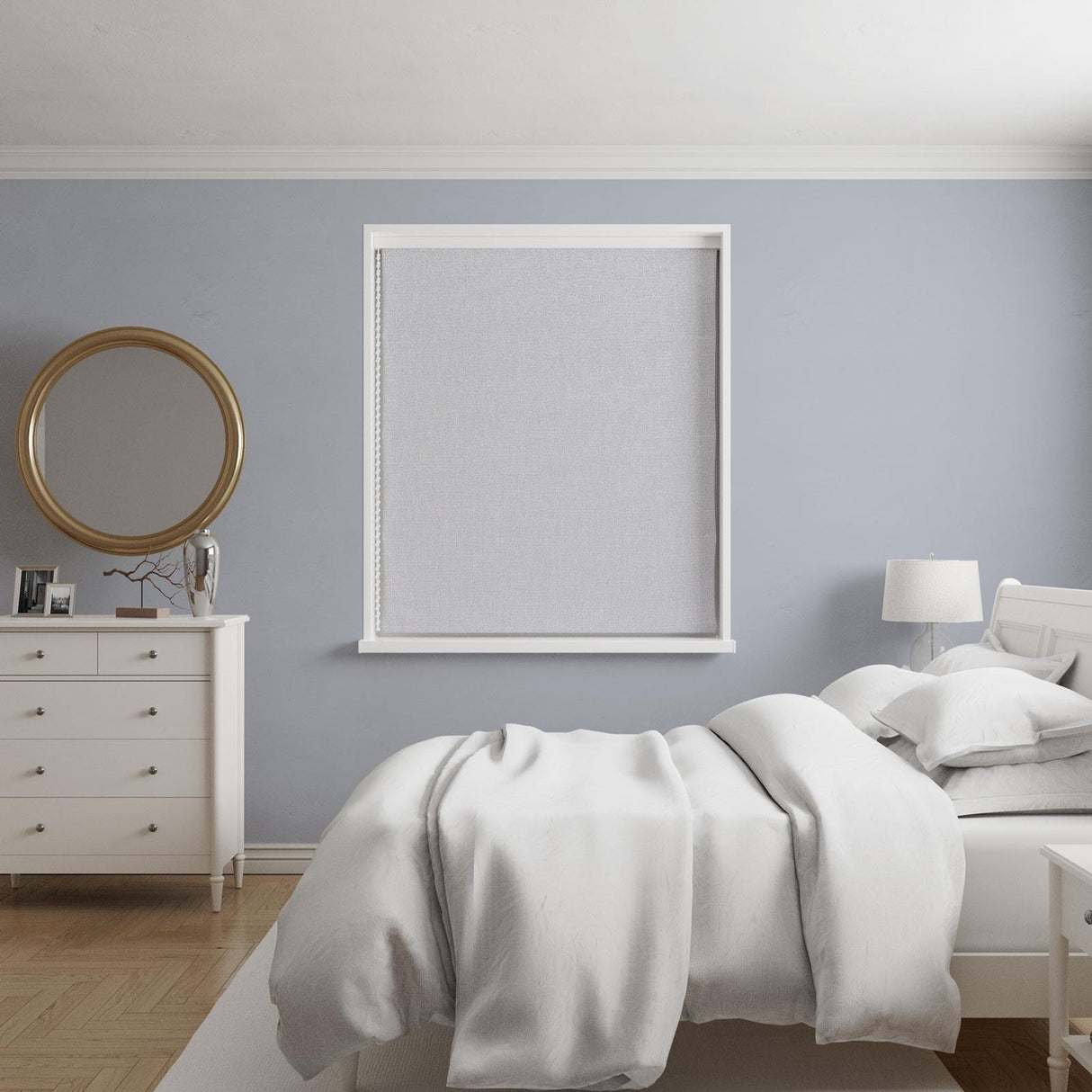 Mestre Nickel Made To Measure Roman Blind by Style Furnishings