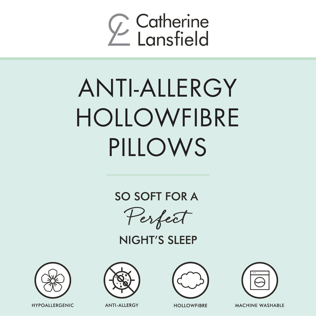 Anti-Allergy Hollowfibre Pillows by Catherine Lansfield