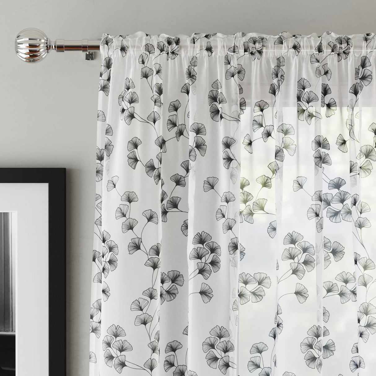 Delilah Voile Curtain Panel by Enhanced Living