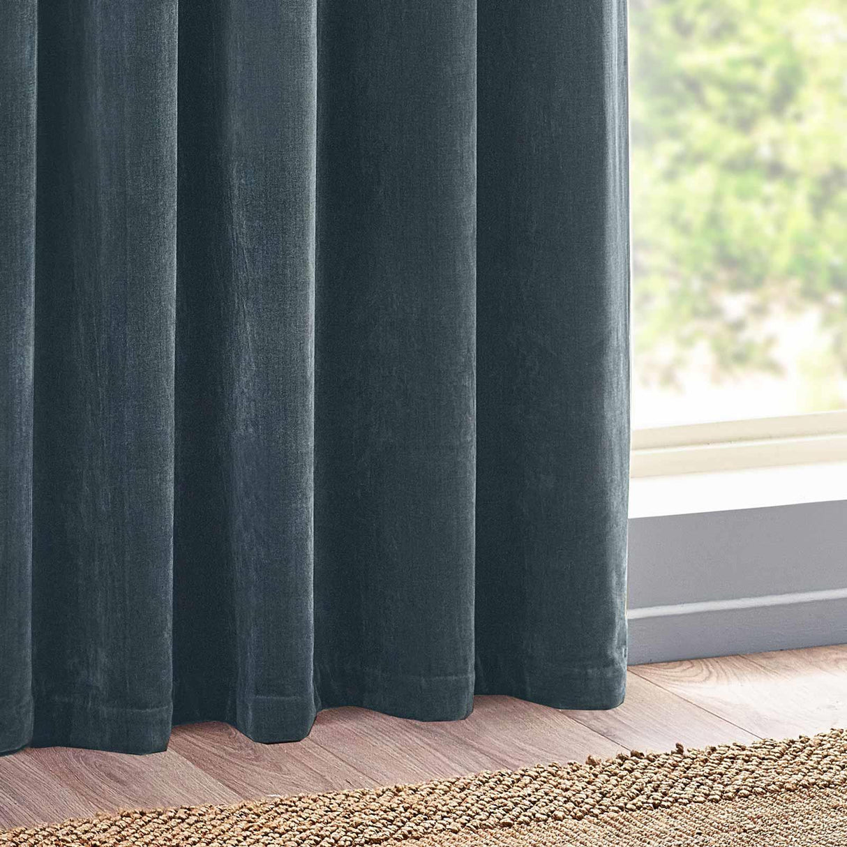 Heavy Chenille Room Darkening Eyelet Curtains by Yard