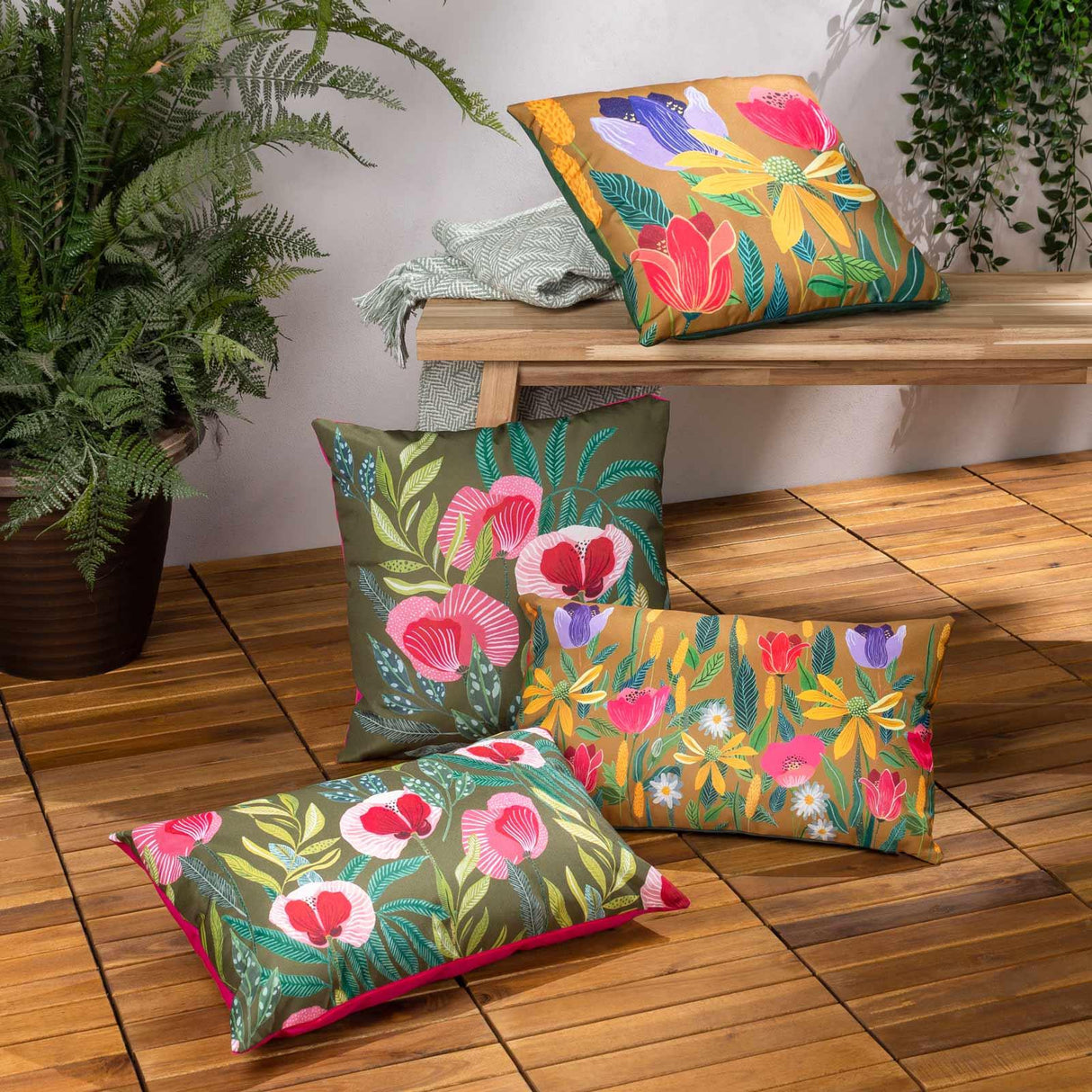 House of Bloom Celandine Outdoor Cushion Cover 17" x 17" by Wylder 2