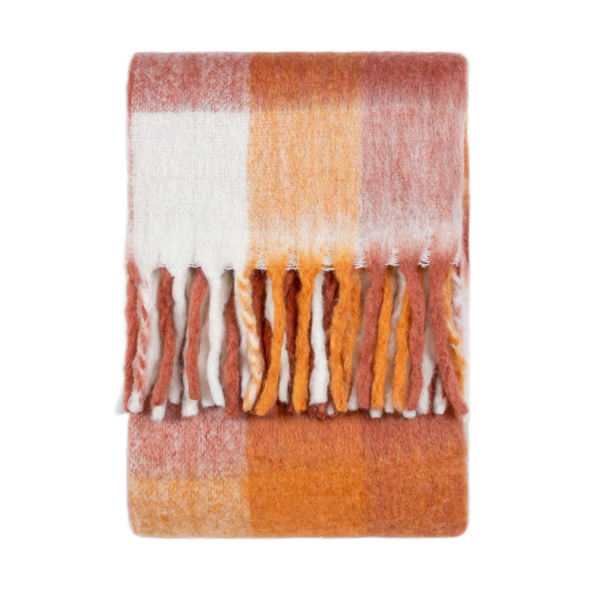 Juno Faux Mohair Check Throw by furn.