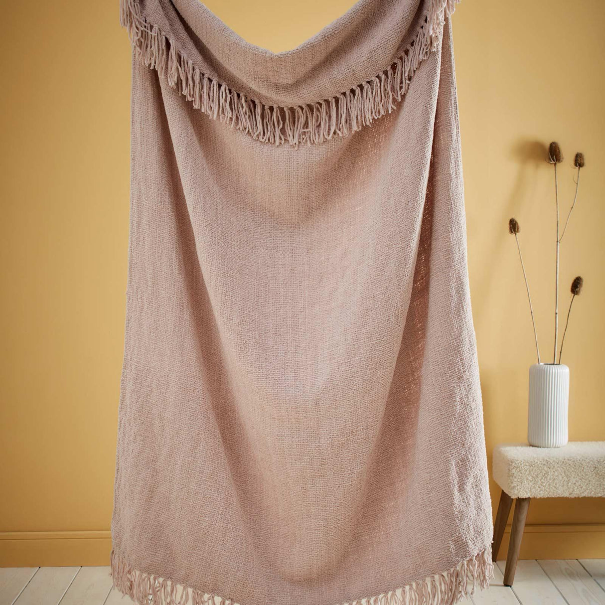 Textured Chenille Throw Blanket 130cm x 180cm by Appletree Loft