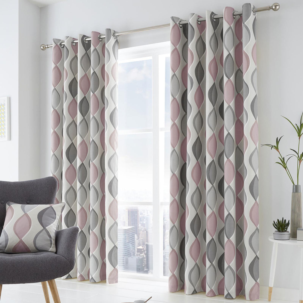 Lennox Cotton Eyelet Curtains by Fusion