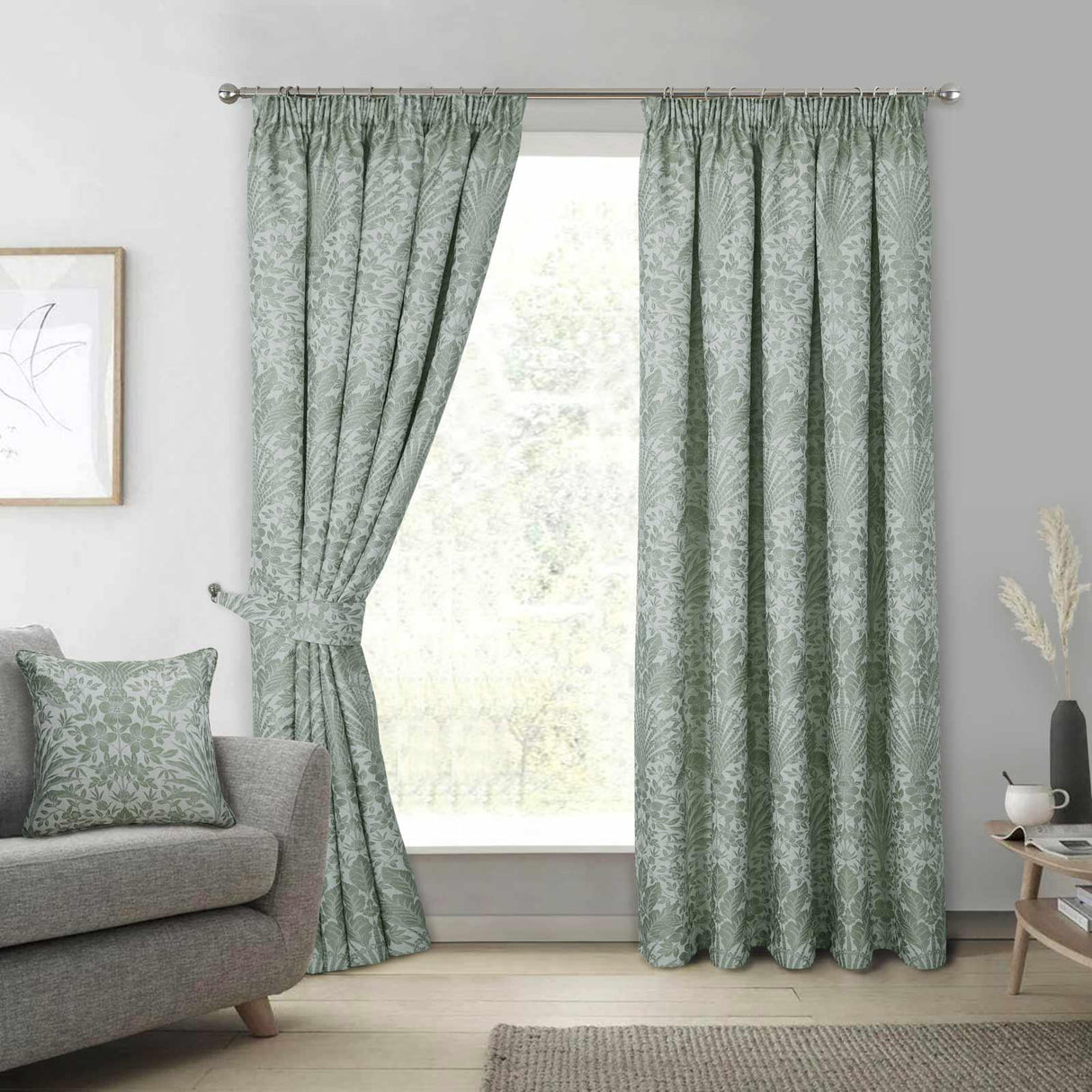 Keswick Tape Top Pencil Pleat Curtains by Sundour