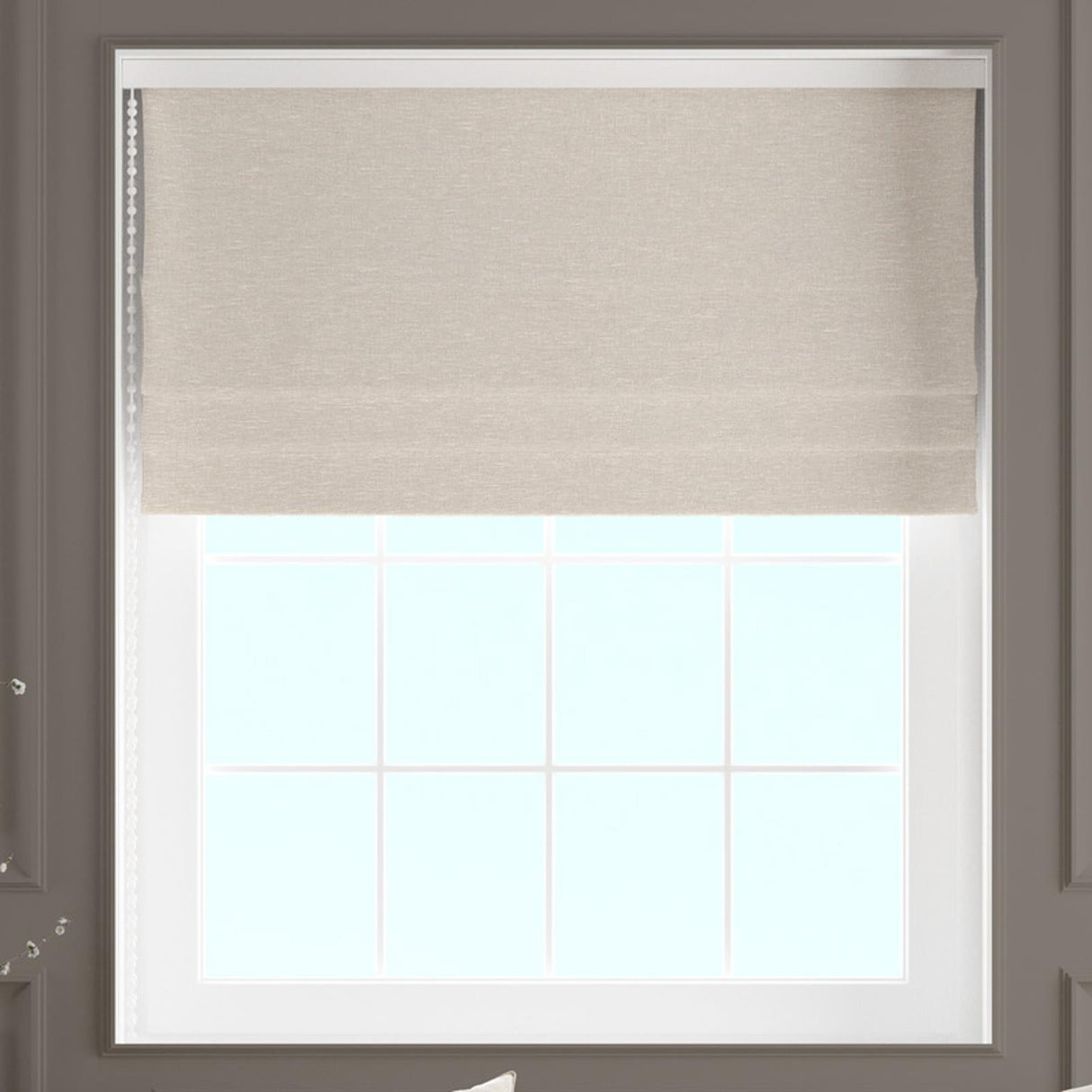 Vinyasa Natural Made To Measure Roman Blind by Style Furnishings