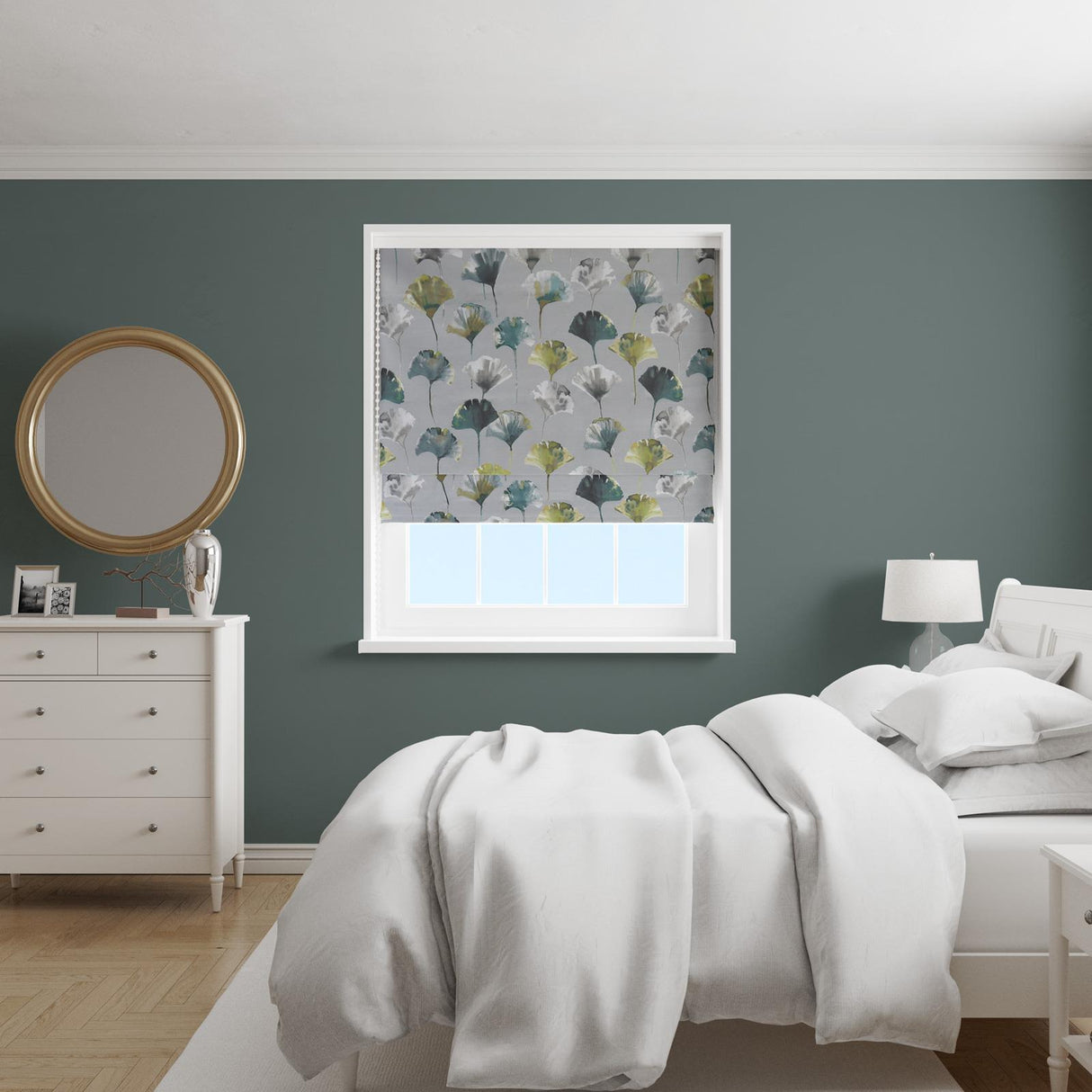 Ginko Chartreuse Made To Measure Roman Blind by Style Furnishings