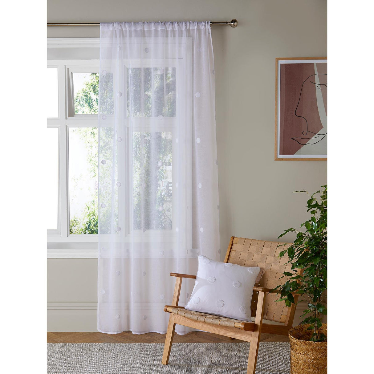 Zara Voile Curtain Panel by Fusion