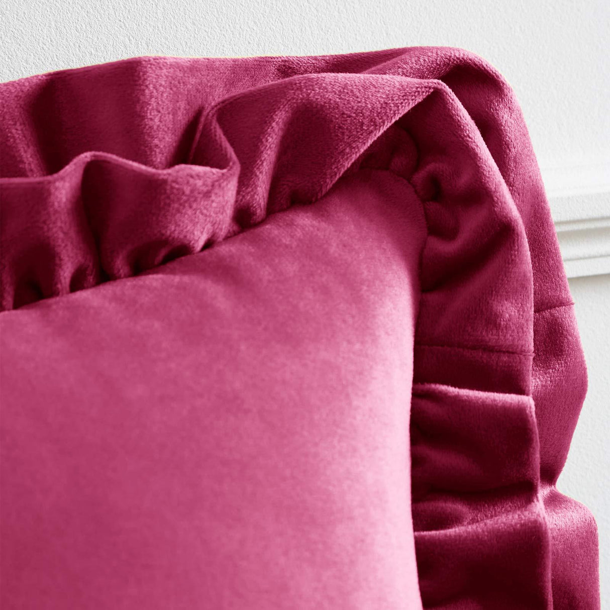 Catherine Lansfield So Soft Double Frill Filled Cushion 43cm x 43cm 11