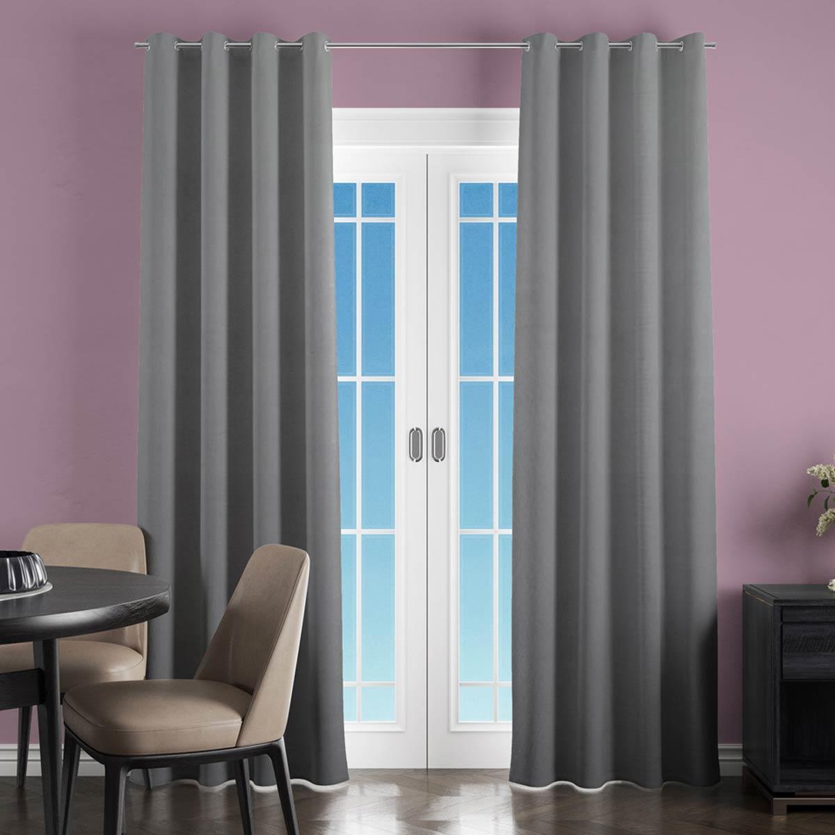 Belgravia Steel Made To Measure Curtains by Style Furnishings