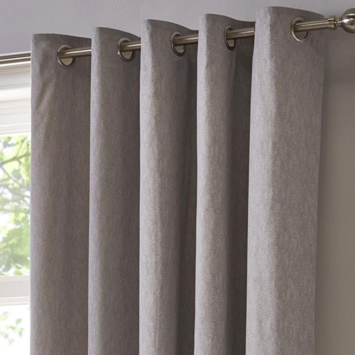 Sorbonne Cotton Lined Eyelet Curtains by Fusion