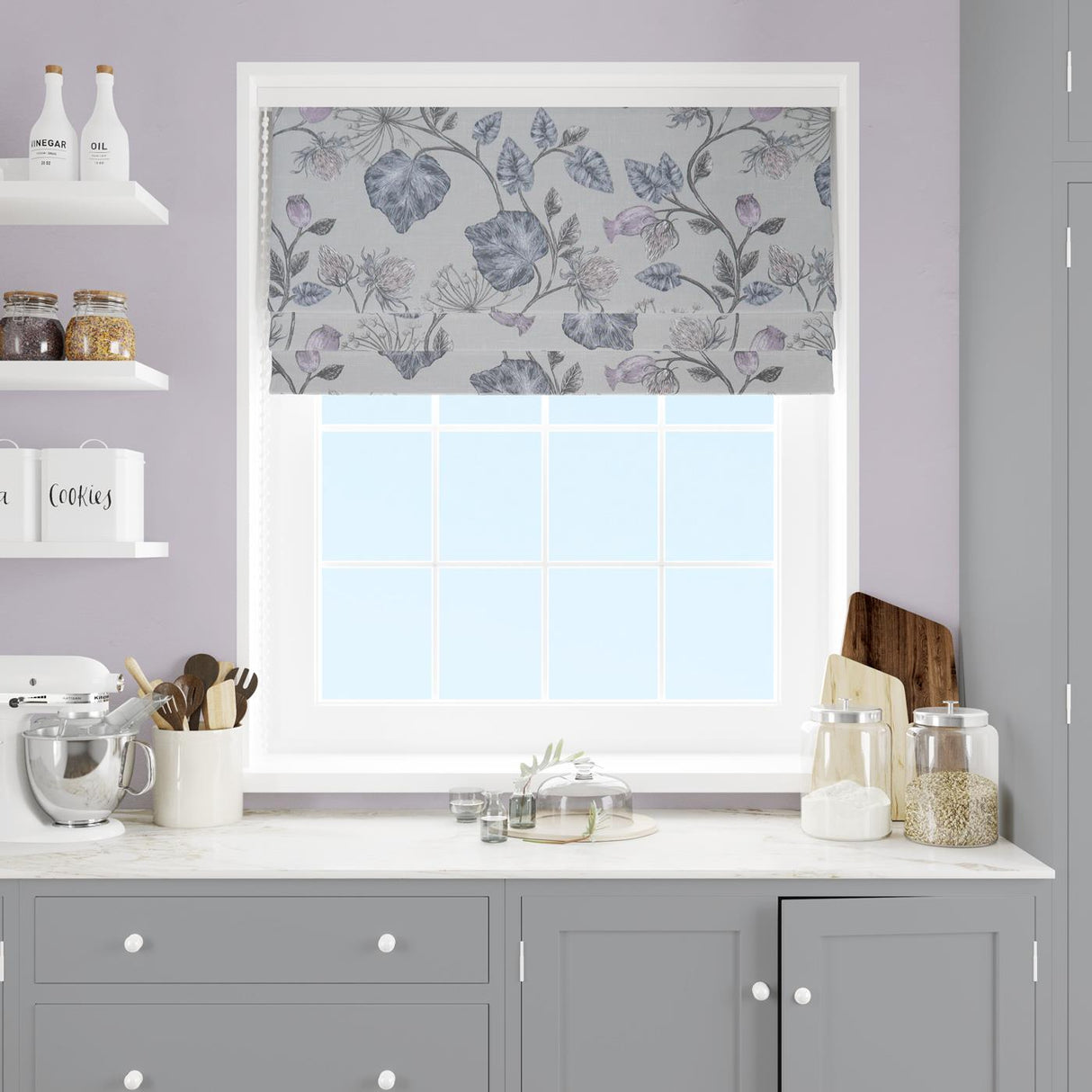 Parchment Feather Made To Measure Roman Blind by Style Furnishings