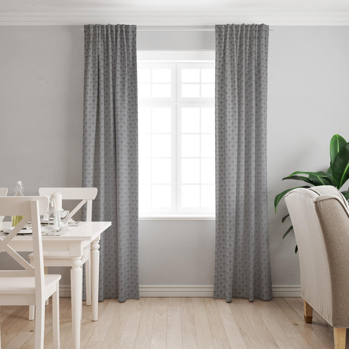 Luxor Steel Made To Measure Curtains by Style Furnishings