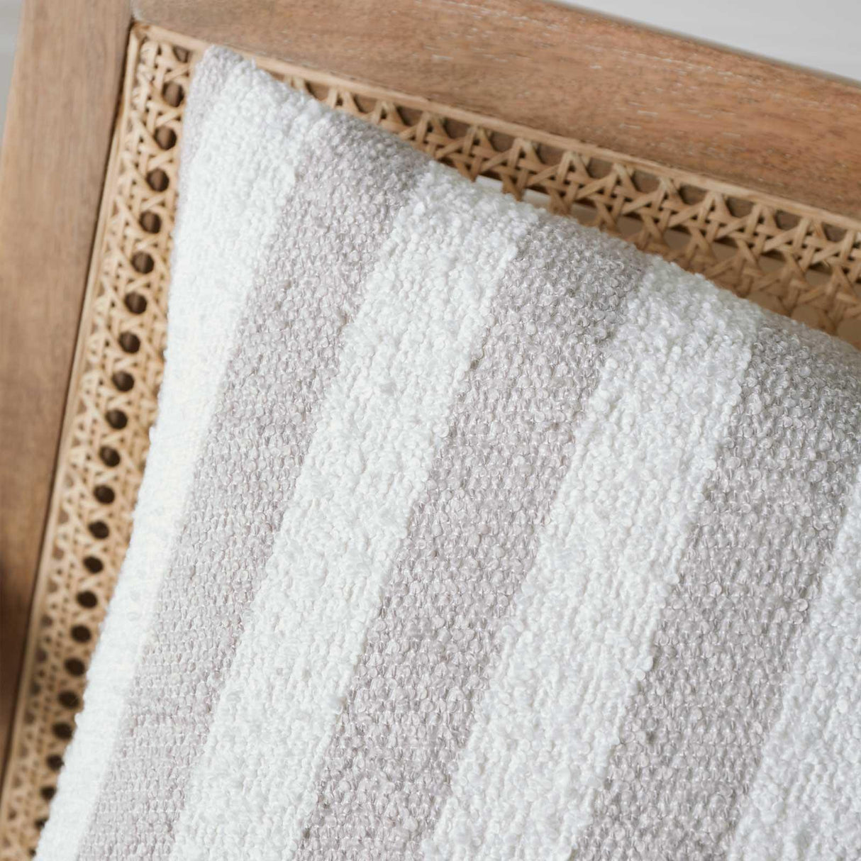 Catherine Lansfield Boucle Stripe Filled Cushion 45cm x 45cm 12