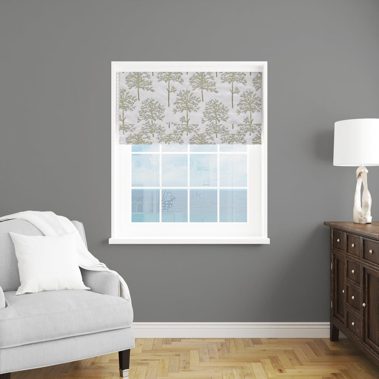 Amersham Grey Made To Measure Roman Blind by Style Furnishings