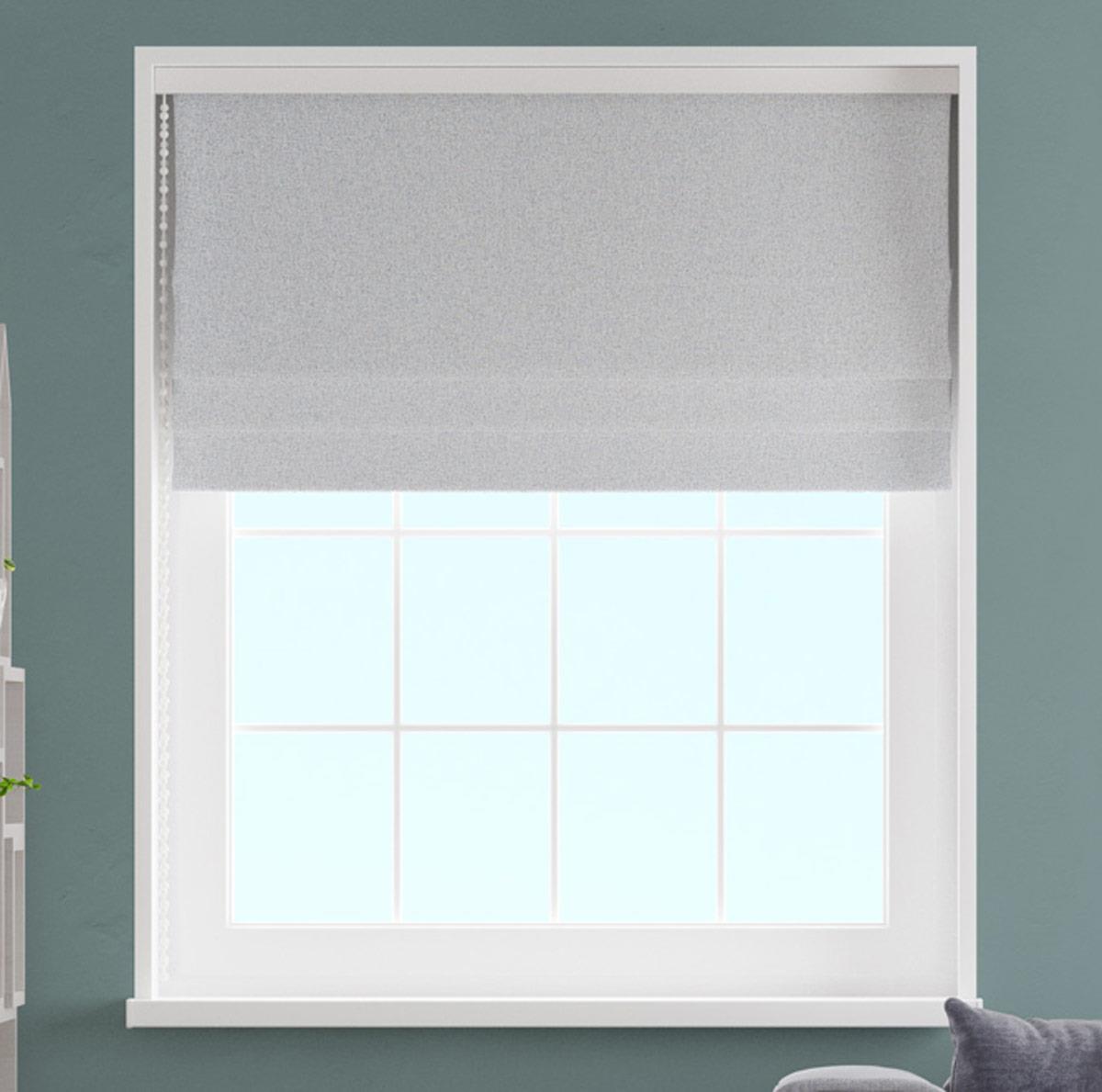 Carina Silver Made To Measure Roman Blind by Style Furnishings