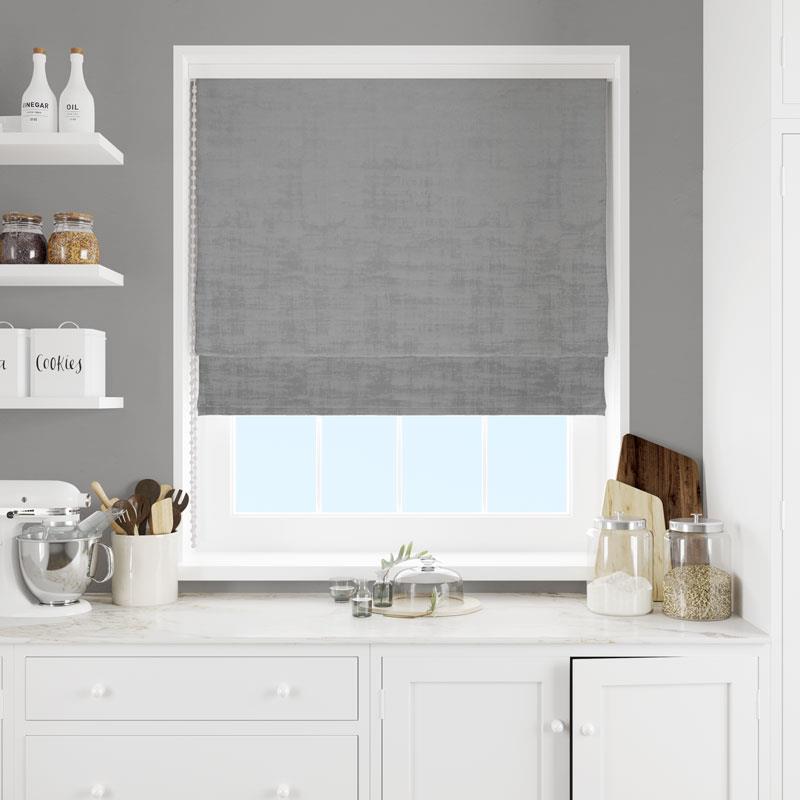Azurite Grey Made To Measure Roman Blind by Style Furnishings