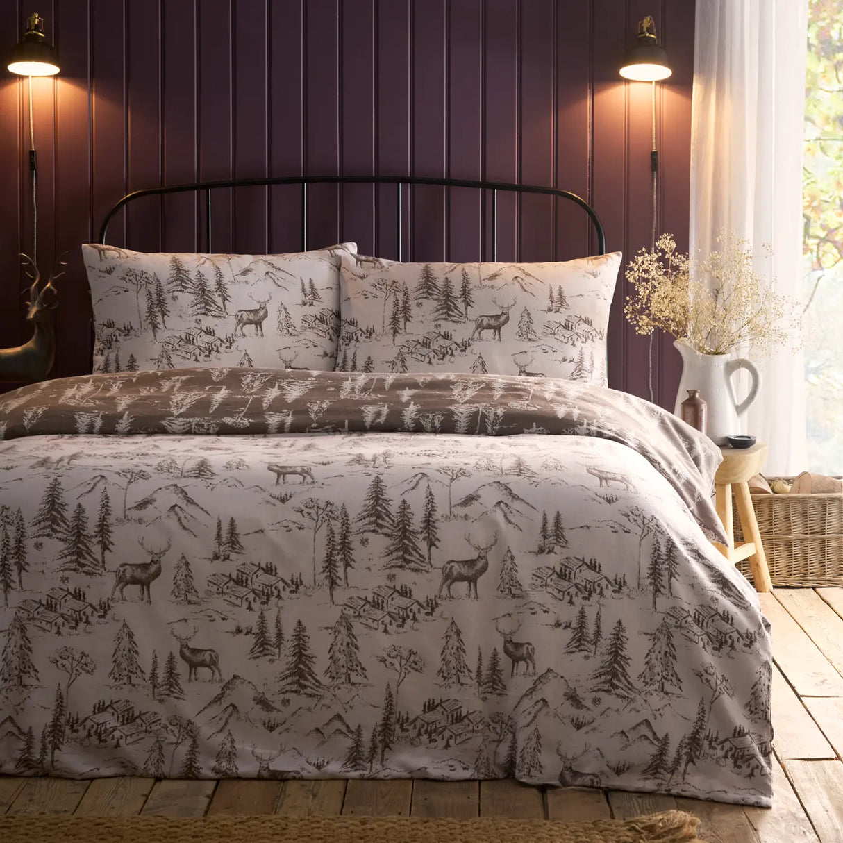 Alpine Stag Flannelette Duvet Cover Set by Dreams & Drapes
