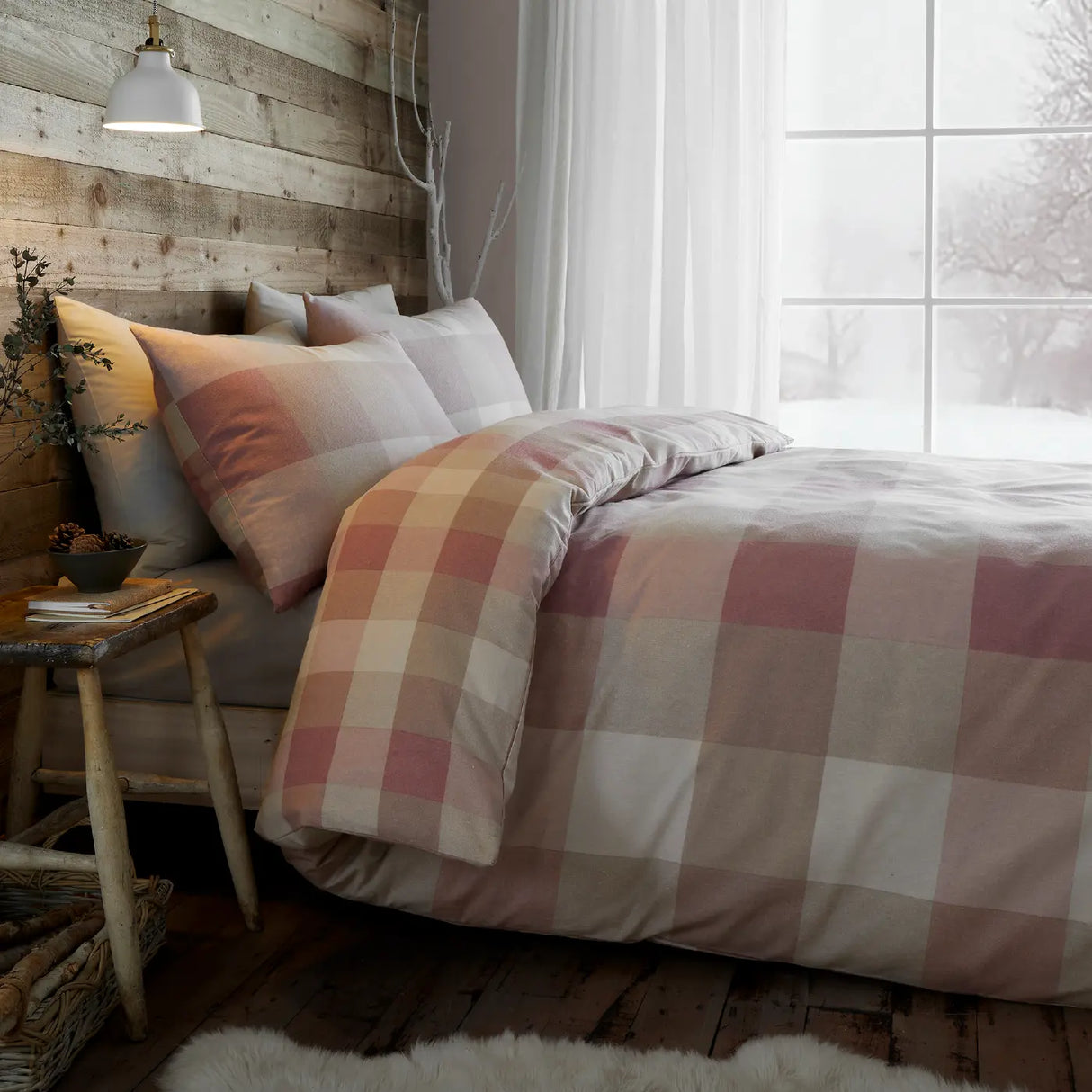 Ashford Check Flannelette Duvet Cover Set by Appletree