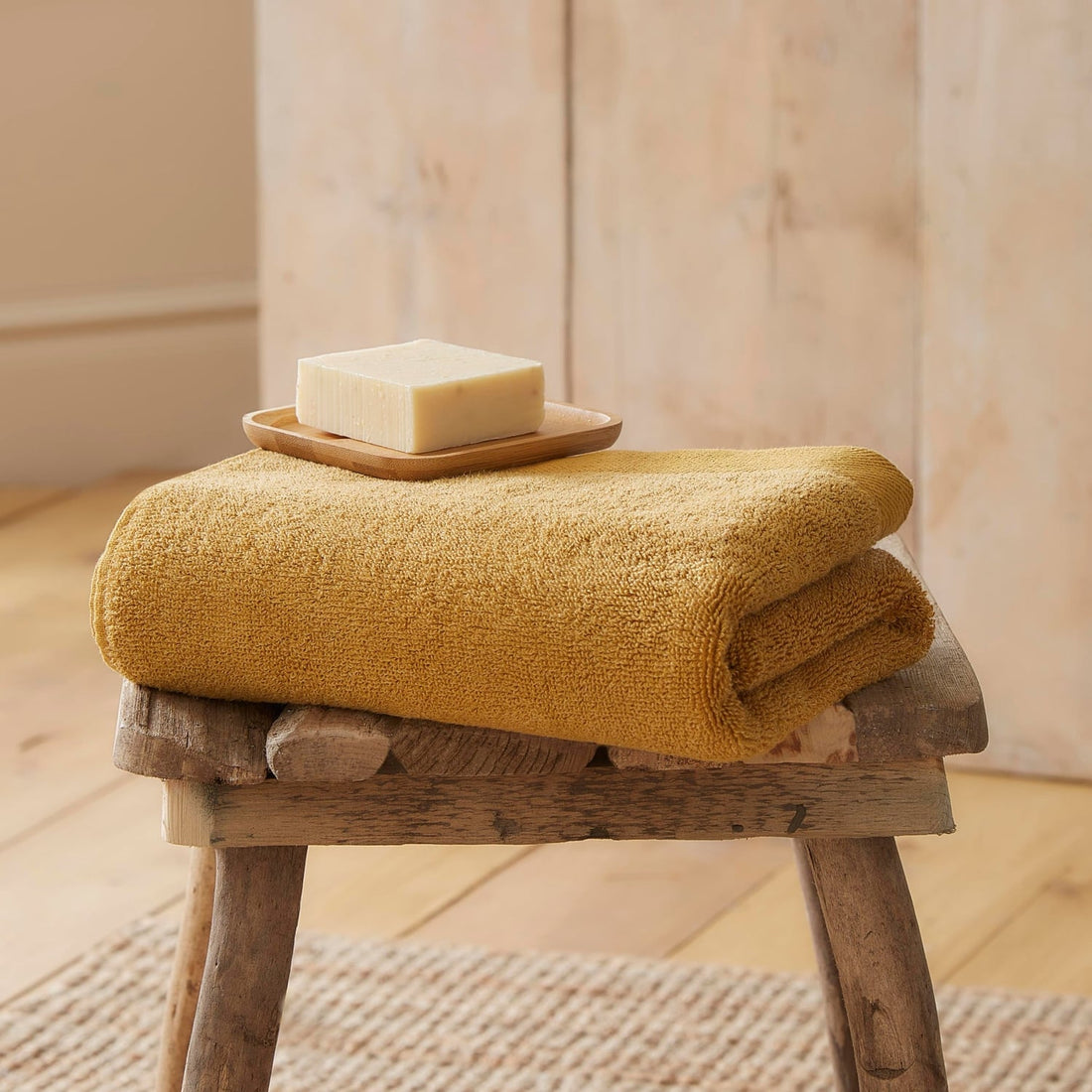 Abode Eco 600gsm Towel Ochre Recycled Cotton