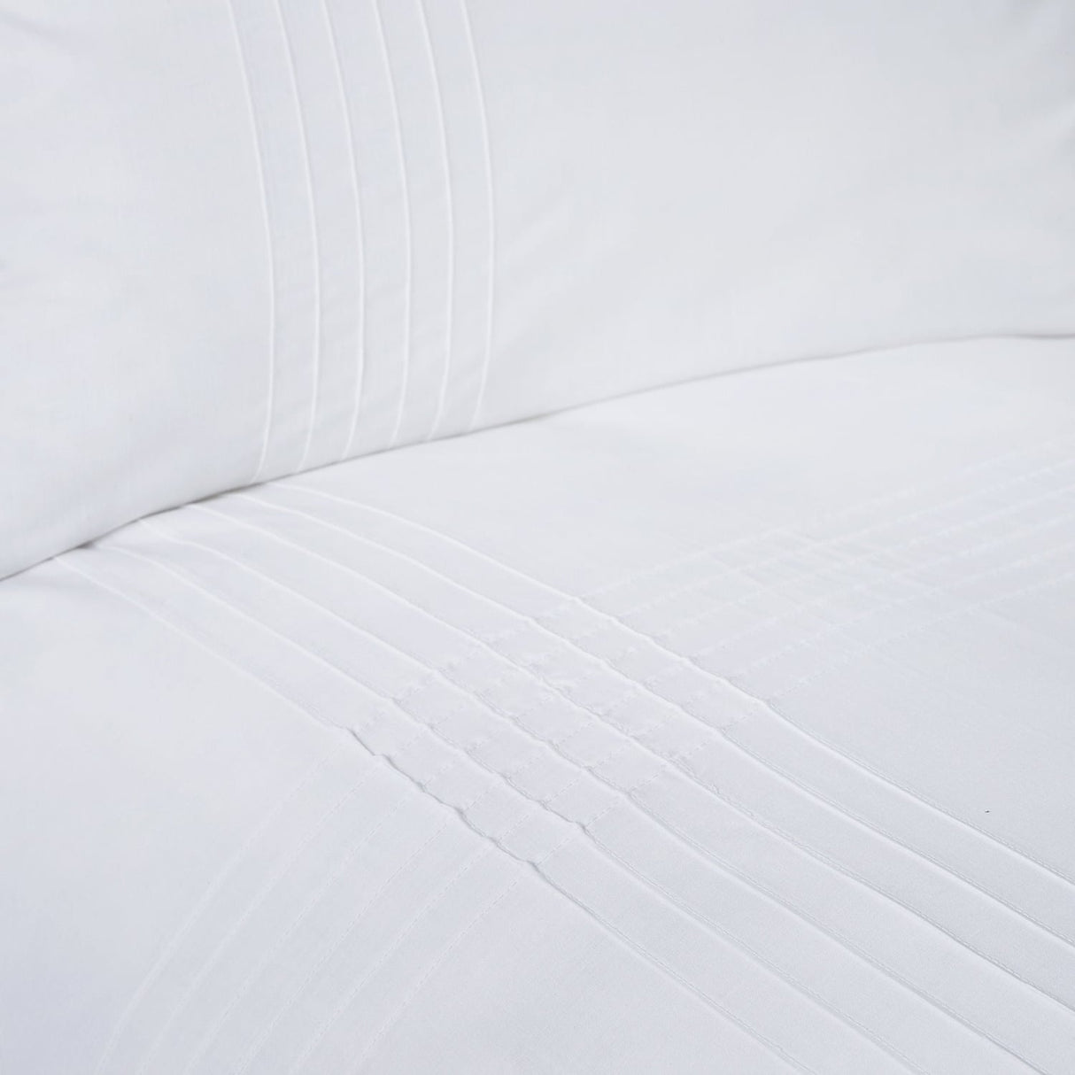 Amalfi White Check 144 Thread Count Duvet Cover Set - Amalfi Duvet Cover Set In White 2