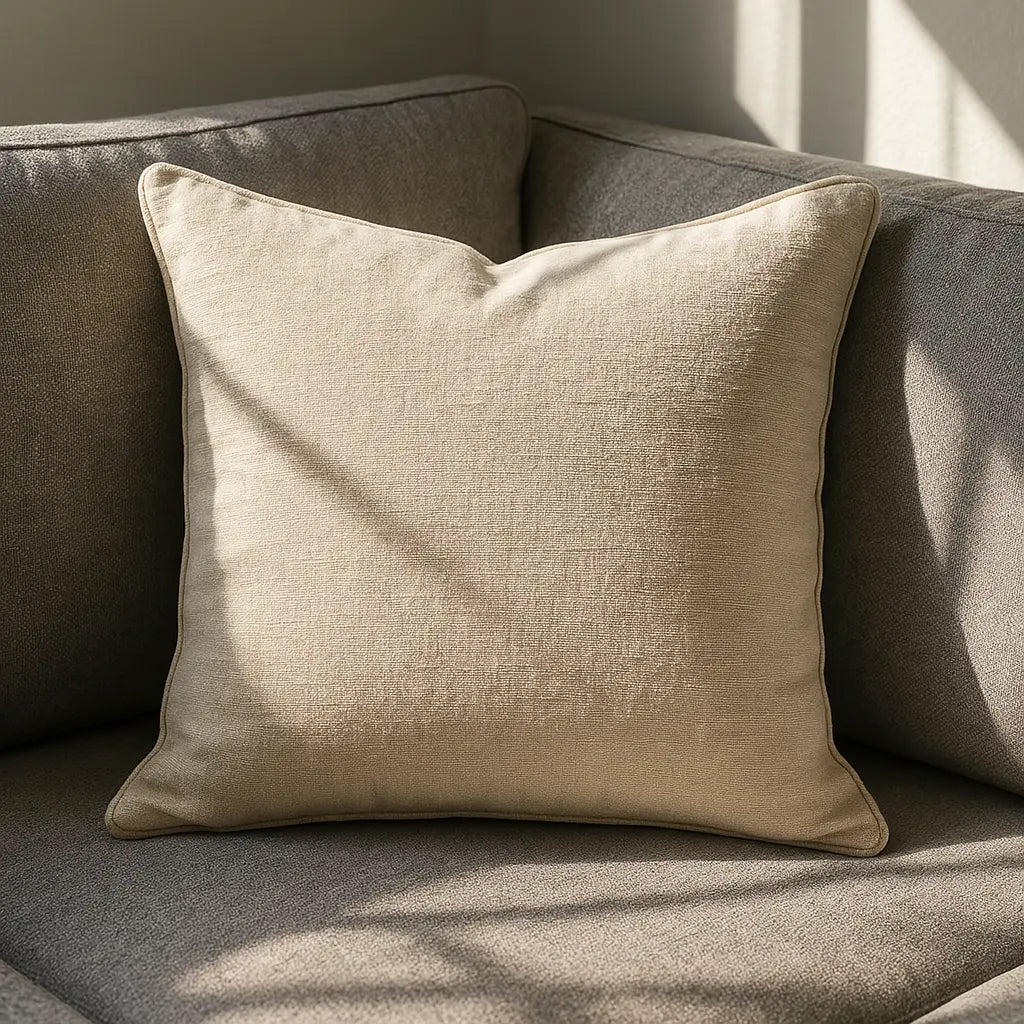 Amberley Chenille Natural Cushion Cover 45cm x 45cm