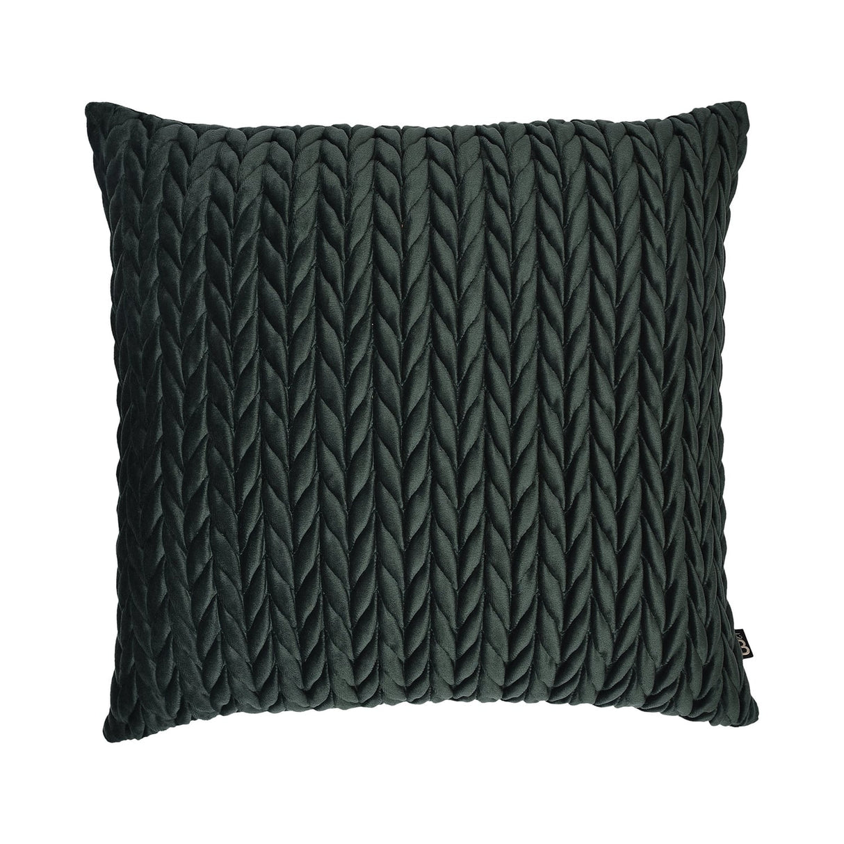 Laurence Llewelyn-Bowen Amory Velvet Cushion Cover 43cm x 43cm - Bottle Green - Amory Cushion In Bottle Green 43 X 43Cm 2