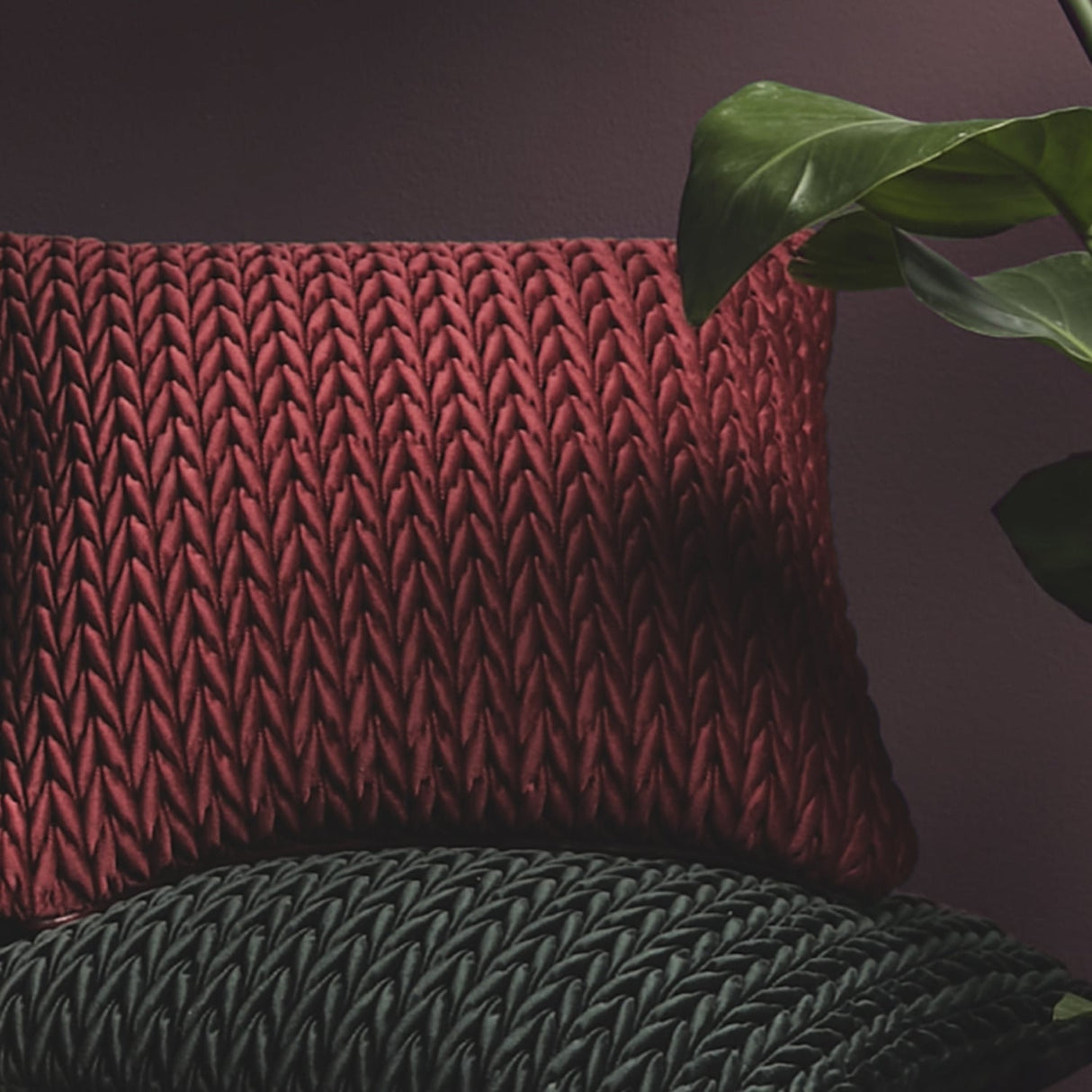 Laurence Llewelyn-Bowen Amory Velvet Cushion Cover 43cm x 43cm - Claret