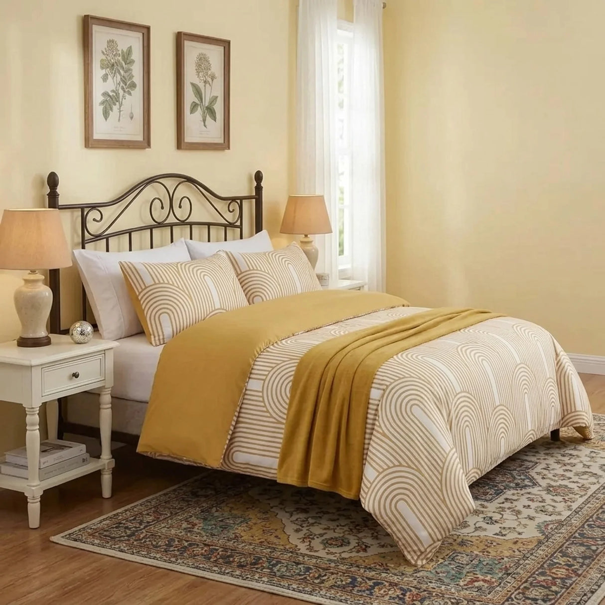 Arches Ochre Duvet Cover Bedding Set-2