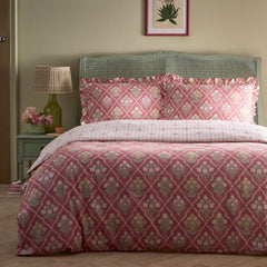 Aurelia Floral 100% Cotton Duvet Cover Set Pink