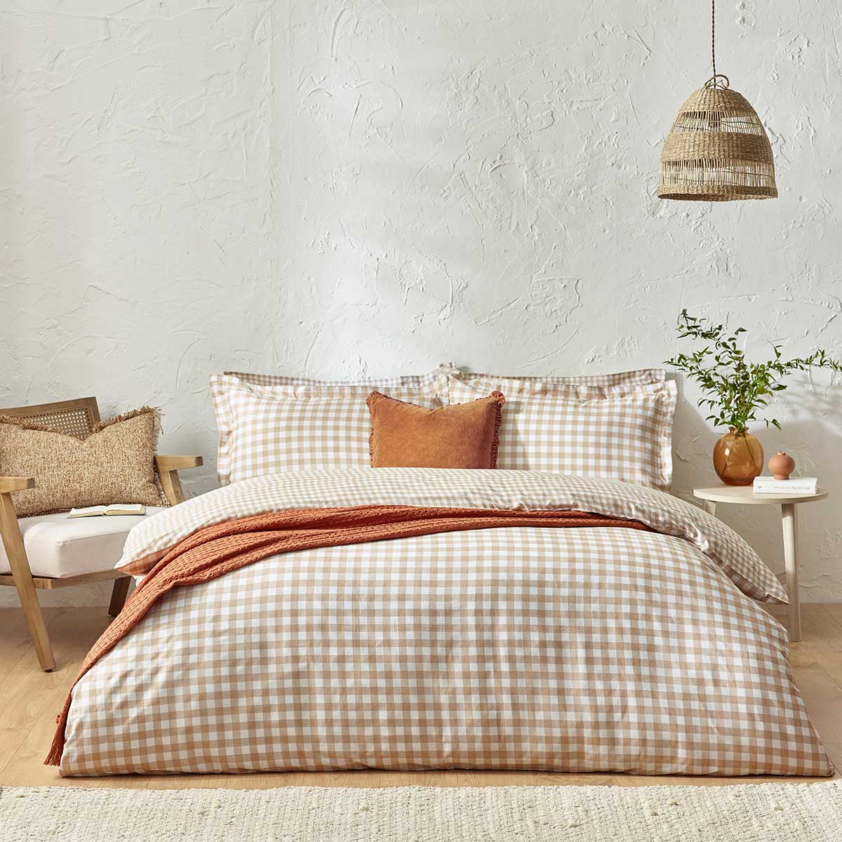 Barton Duvet Cover Set - Biscuit