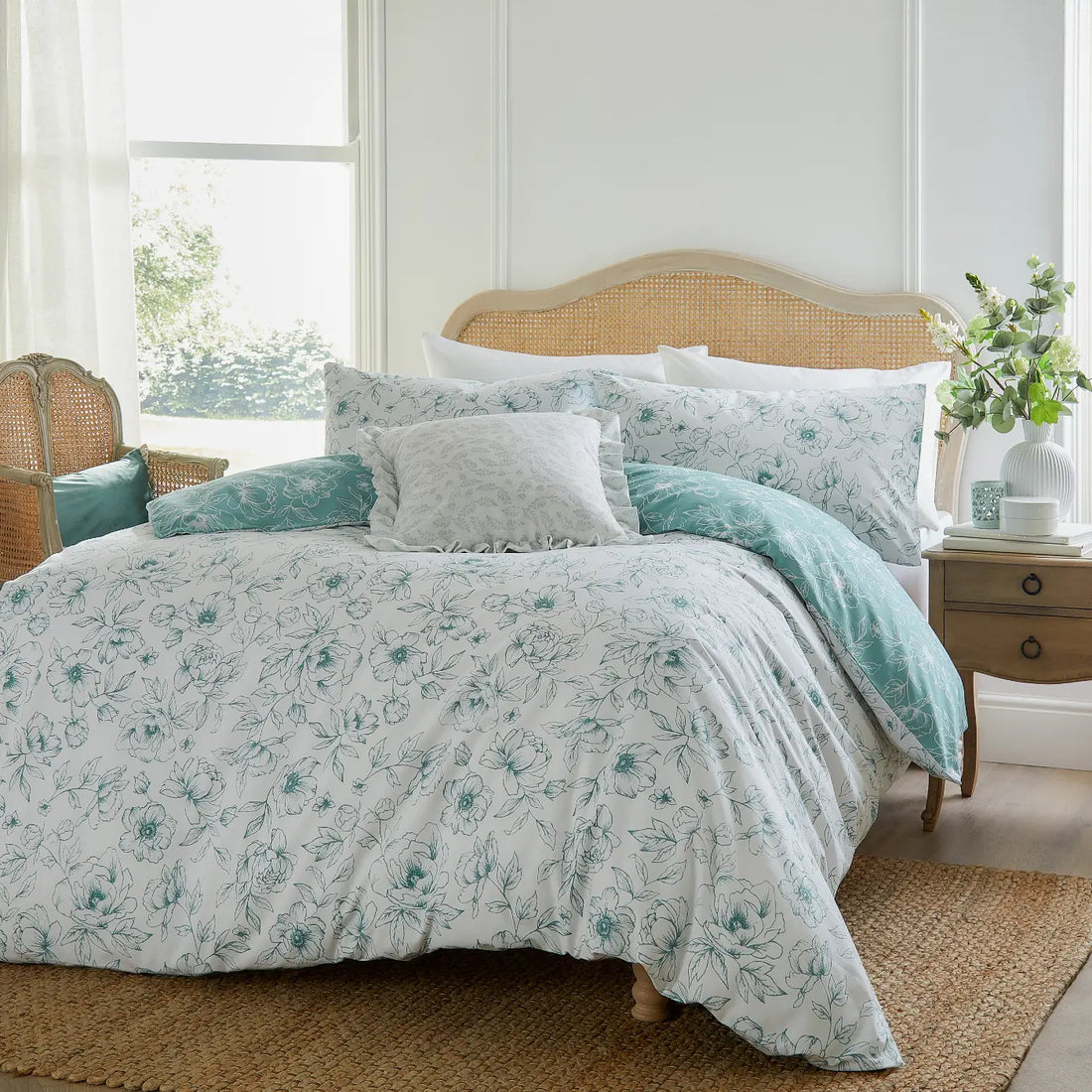 Bella Blue Duvet Cover Bedding Set