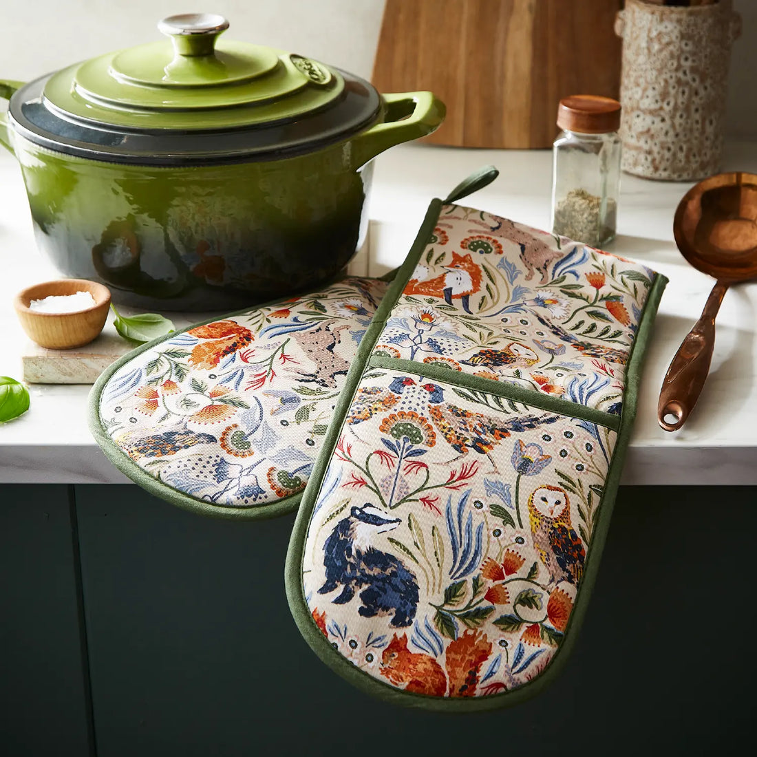 Ulster Weavers Blackthorn Floral Cotton Textiles Double Oven Glove